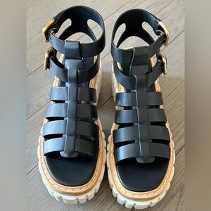 STELLA MCCARTNEY
Emilie Faux Leather Platform Sandals Never Worn